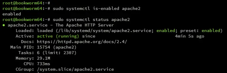 验证 apache2