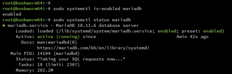 验证 Mariadb