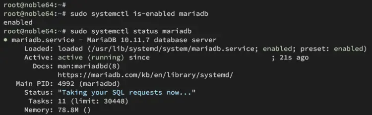 安装 mariadb 服务