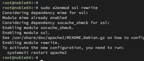 启用重写和 ssl 模块