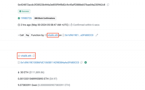 Vitalik 捐赠 110,000 美元 ETH 在法庭上支持 Tornado Cash 开发商