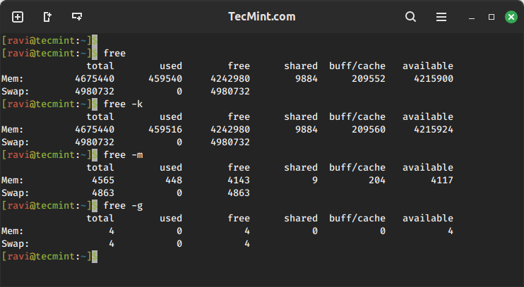 检查Linux内存使用情况