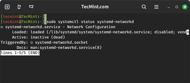 检查 systemd-networkd 状态