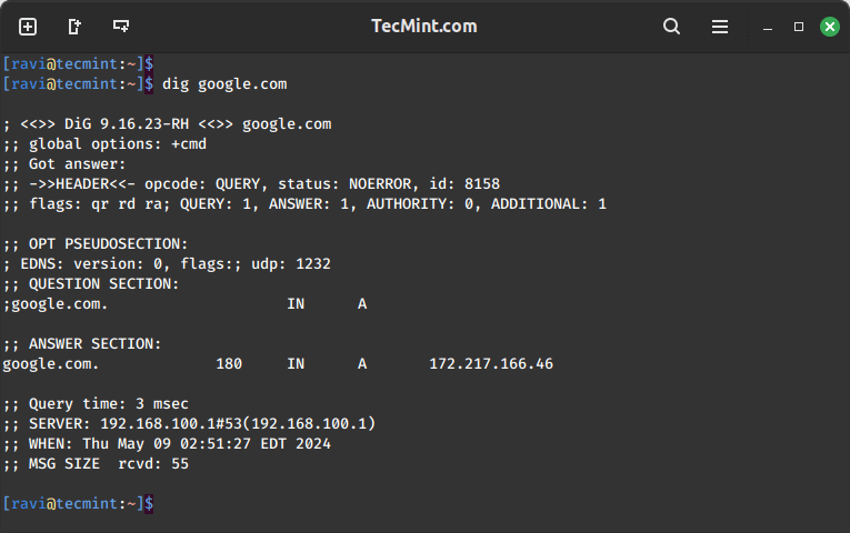 查找域 DNS 服务器