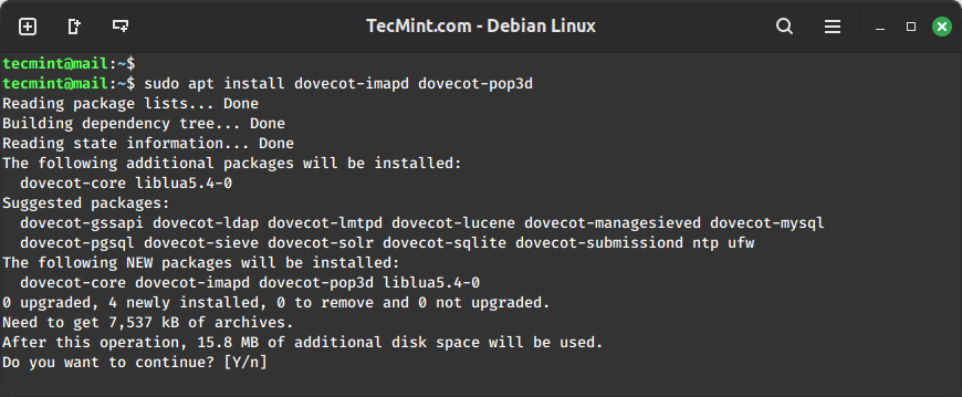 在 Ubuntu 中安装 Dovecot