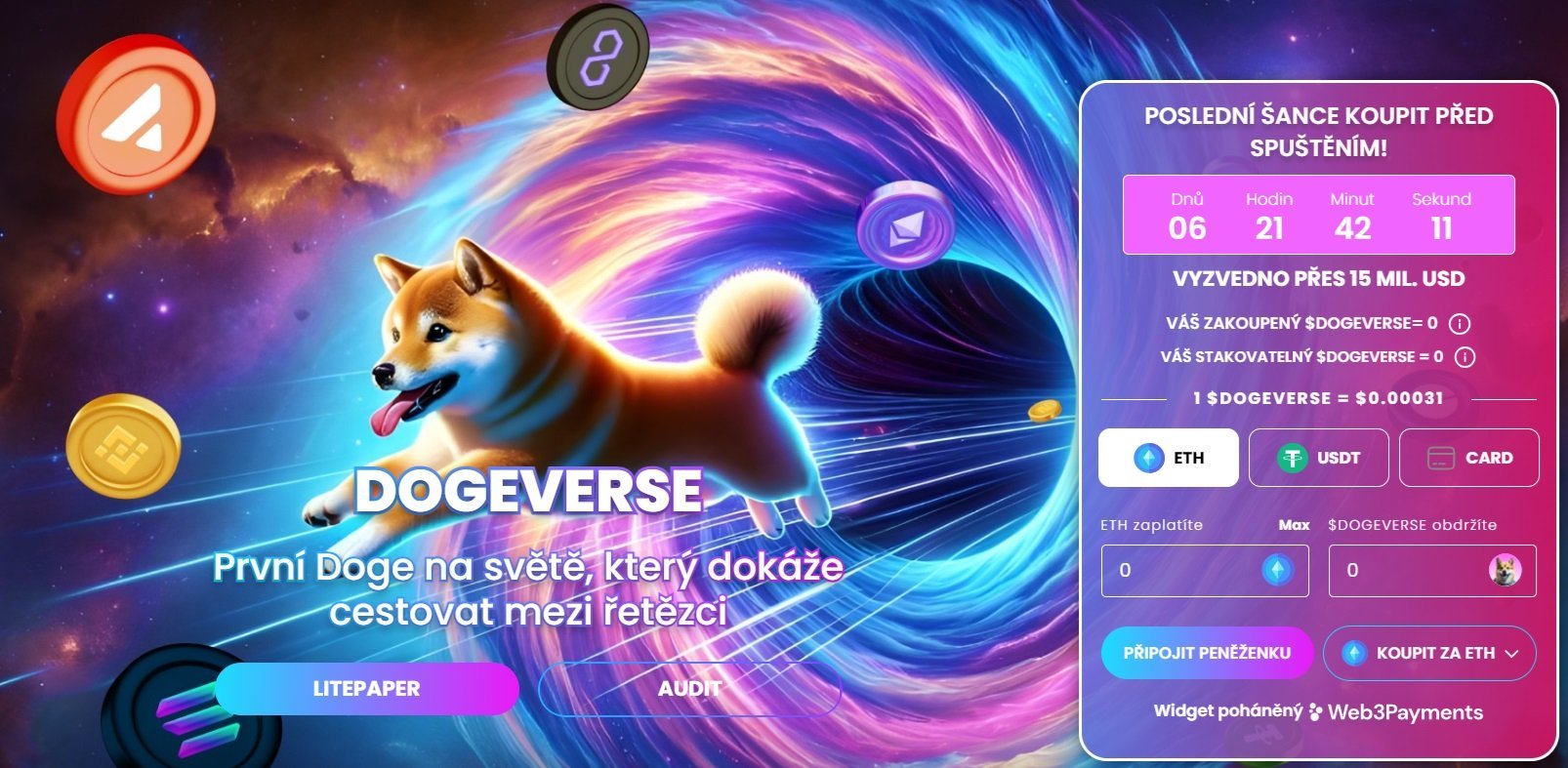 加密货币行业出现新币Dogeverse，预售已进入决赛