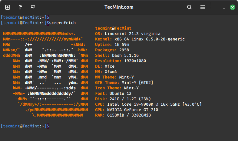 Screenfetch Bash 截图信息工具