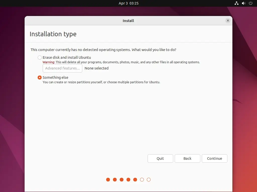 Ubuntu 安装类型