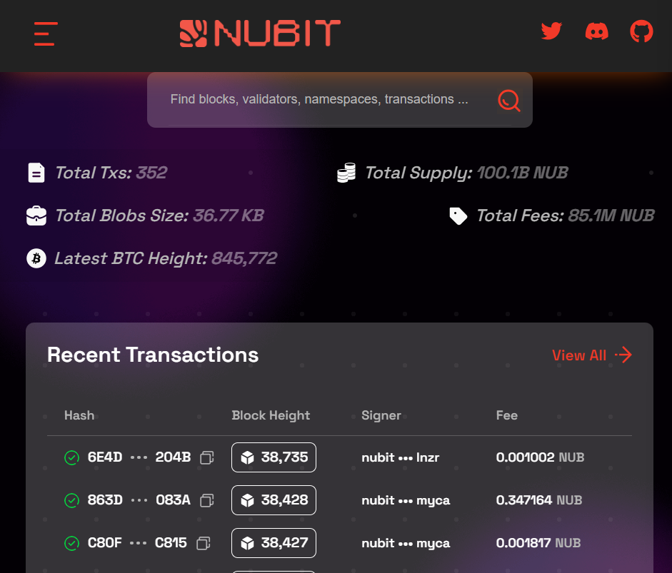 Nubit Alpha 测试网上线，等待主网启动