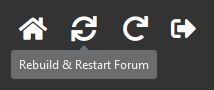 NodeBB 论坛重建和重新启动按钮